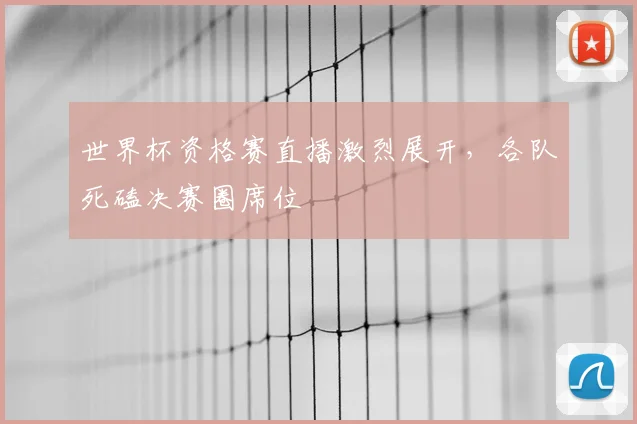 世界杯资格赛直播激烈展开，各队死磕决赛圈席位
